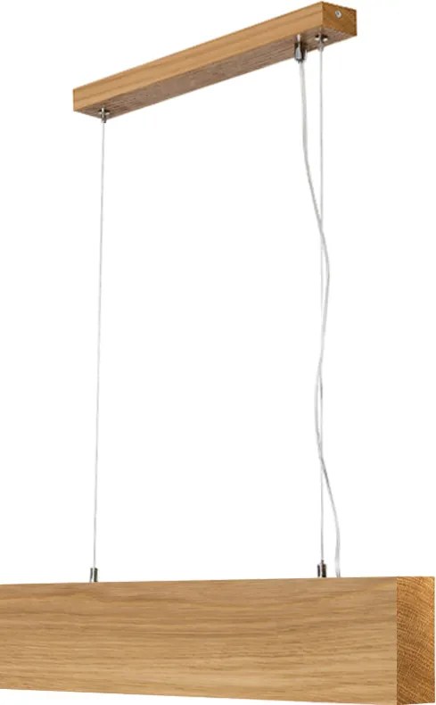 LED-es függőlámpa tölgyfa gerendával 60 cm 24W Loft Mennyezeti asztal fölé