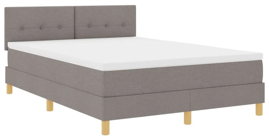 Box Spring Ágy Matraccal Taupe 160x200 cm Szövet