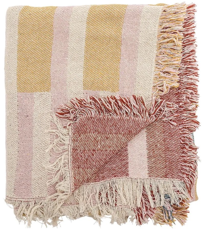 Barna újrahasznosított pamut takaró 130x160 cm Lane – Bloomingville