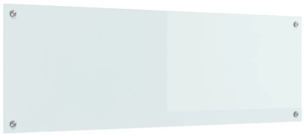 Konyhai Csempe Fehér 120x40x0,6 cm Edzett Üveg