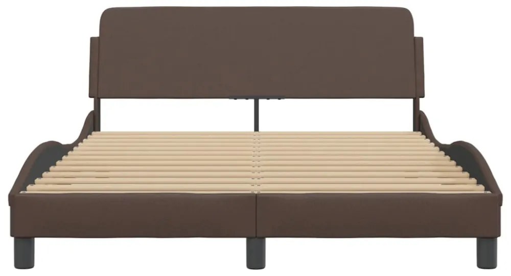 barna műbőr ágykeret Dover 140 x 200 cm