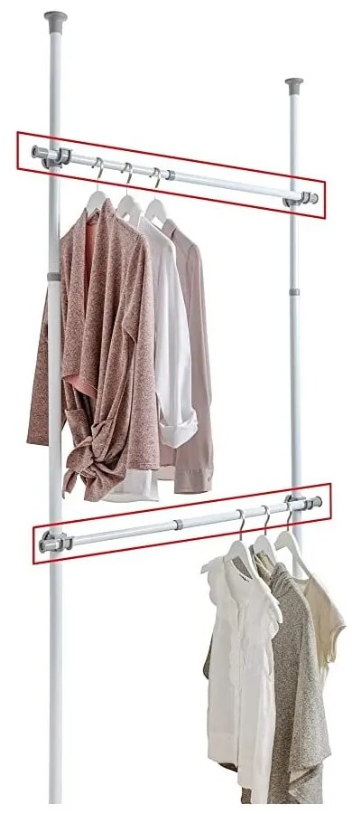 Hercules 2 db teleszkópos állvány, cipőtartó rendszerhez, hosszúság 75 - 120 cm - Wenko