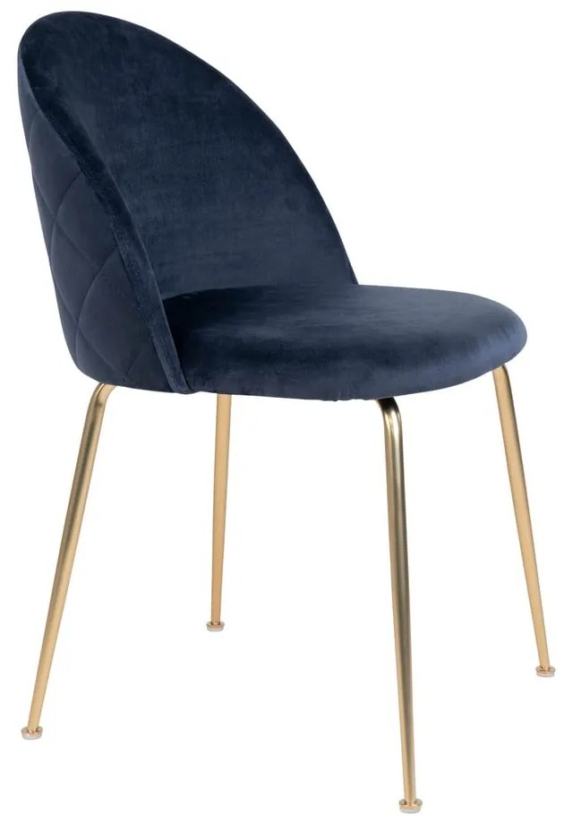 Kék-aranyszínű bársony étkezőszék szett 2 db-os Geneve – House Nordic