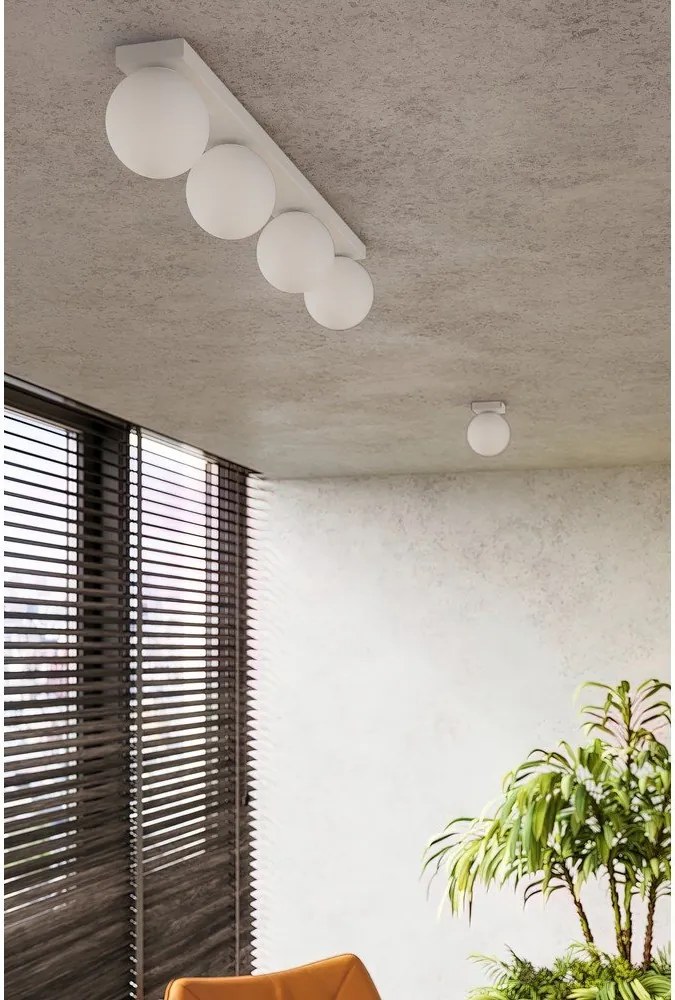 Fehér mennyezeti lámpa üveg búrával ø 12 cm Umerta – Sollux