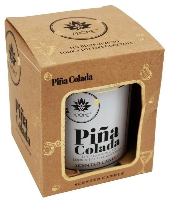 Arome Pina Colada illatgyertya üvegpohárban, 125 g