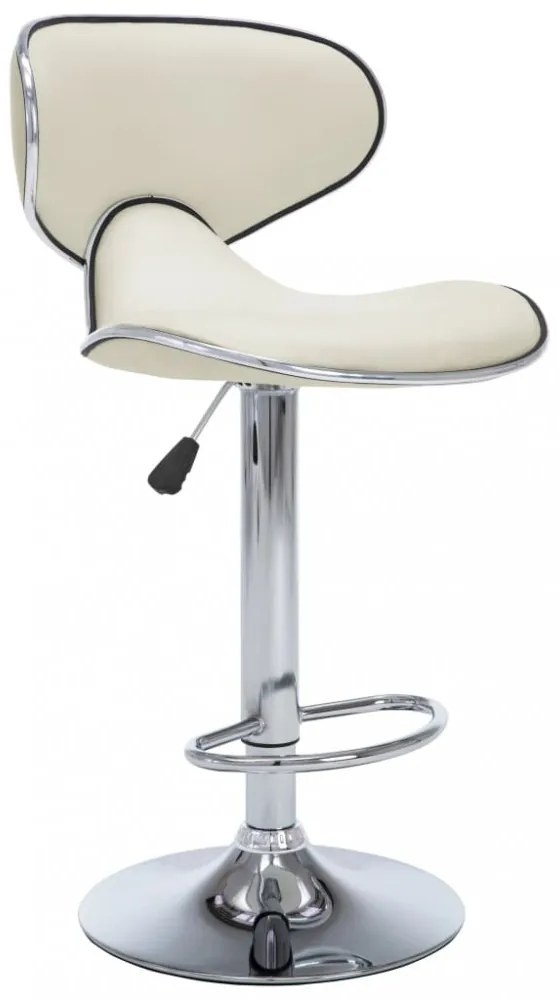 323647 Bar Stools 2 pcs Cream Faux Leather
