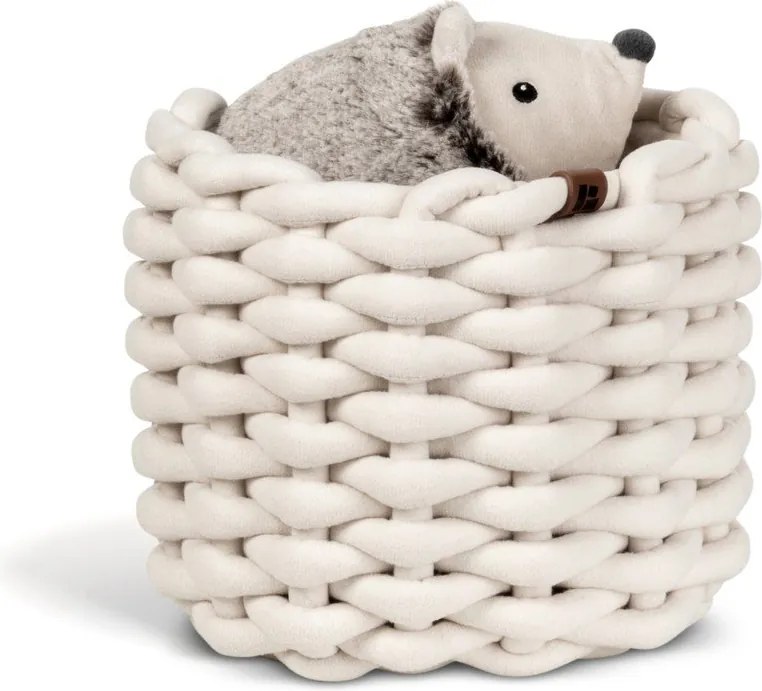 Textil tárolókosár ø 21x17 cm Peach Skin Round S – Bigso