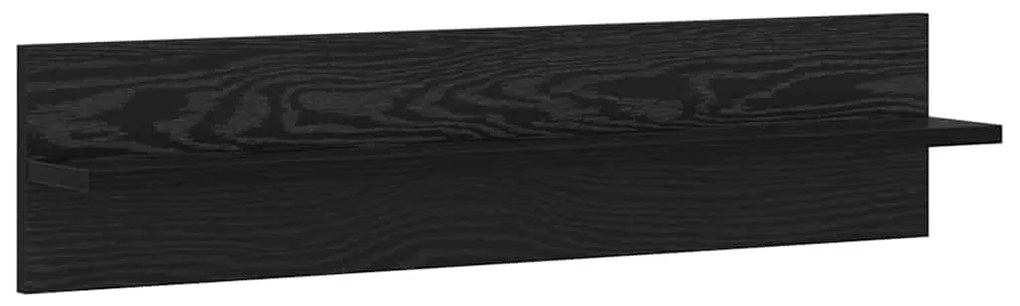 Falpolcok polcokkal 2 pcs Musta tammi 80 x 11.5 x 18 cm Faanyag