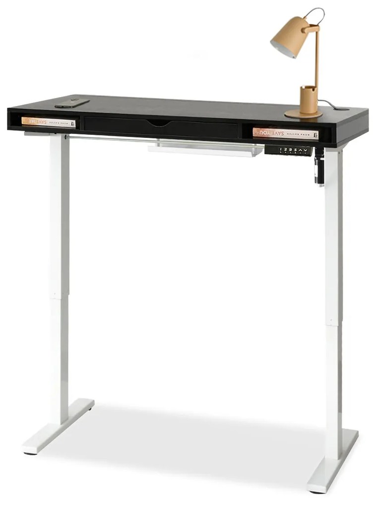 PC asztal Osto 120 (fekete fa + fehér). 1109826