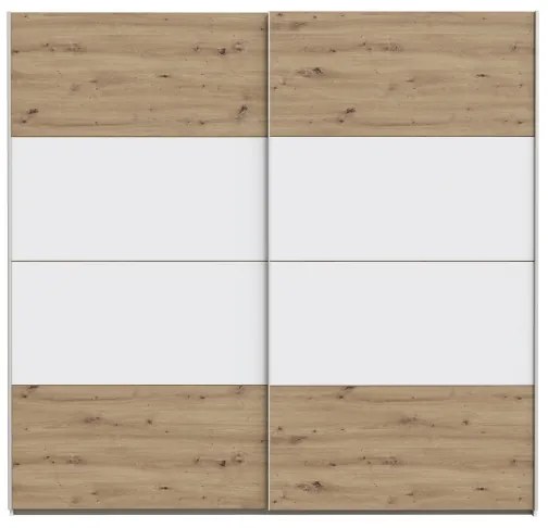 KARO gardróbszekrény 220x210 cm fehér/artisan tölgy