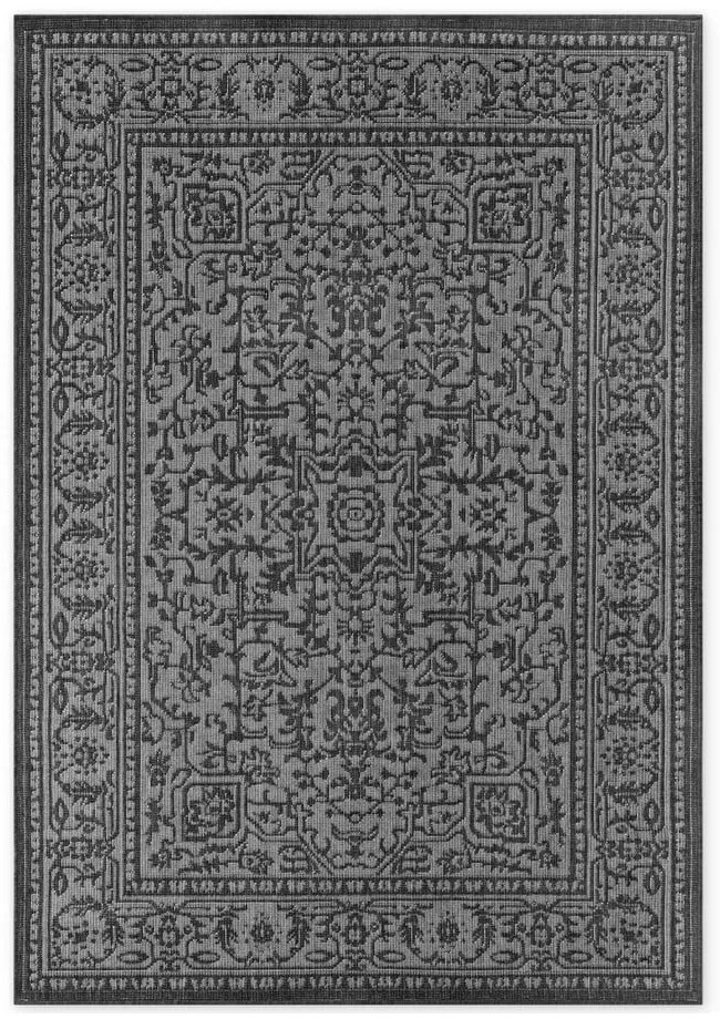 Fekete-fehér kültéri-beltéri szőnyeg 120x170 cm Duet Kona – NORTHRUGS