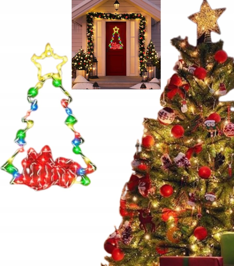 Karácsonyfa Led 98 Cm Dekoráció Karácsonyi Díszek Ajtó Falra