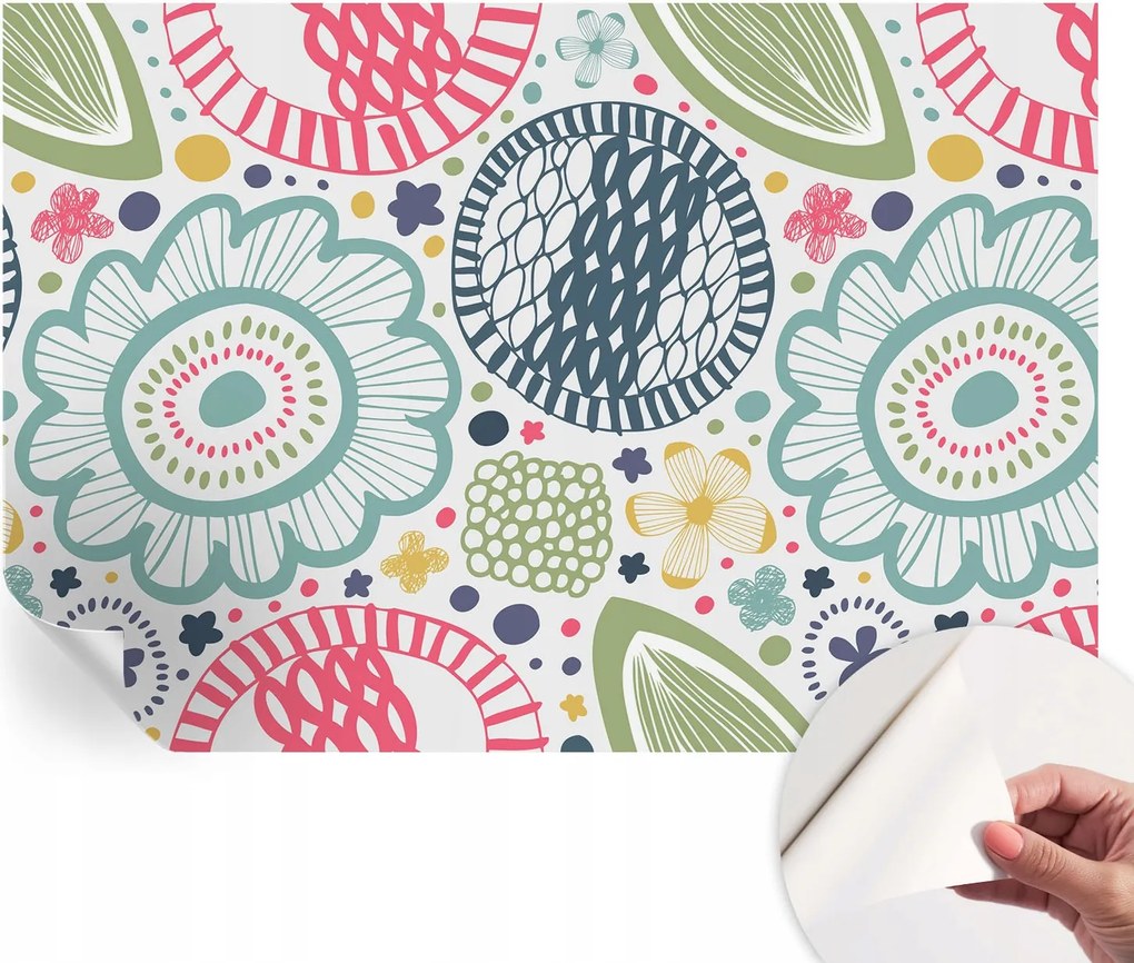 Öntapadós Dekoratív Fotótapéta Hálószobába Virágos minták 152x104 cm