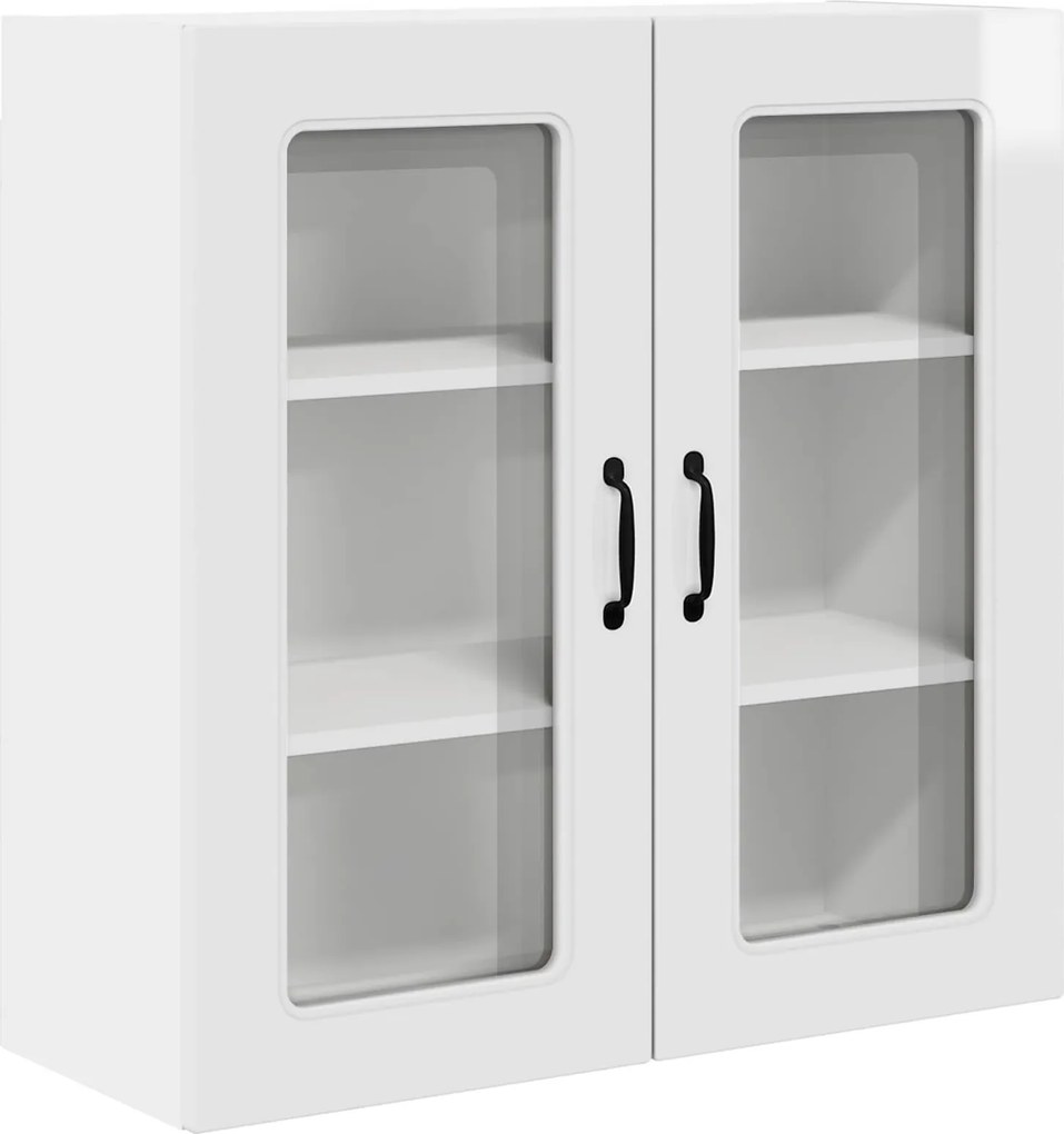 vidaXL Konyhaszekrény Kalmar Magas Fényű Fehér 80 x 31 x 80 cm Faanyag