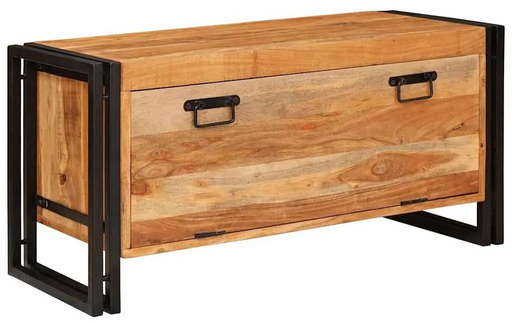 Cipőszekrény polcokkal Barna 90 x 38 x 45 cm tömör akácfa