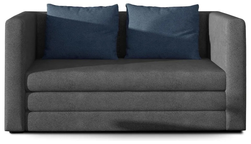 Kék-szürke zsenília kinyitható kanapé 132 cm Neva – ELTAP