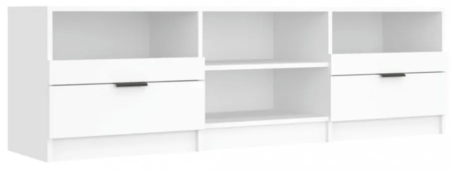 fehér szerelt fa TV-szekrény 150 x 33,5 x 45 cm
