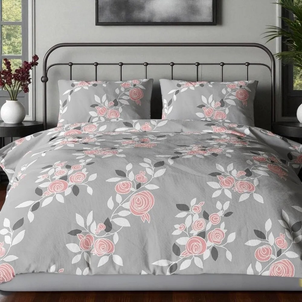 Pamut ágynemű Homa TORRY ROSES 3 részes 140x200 cm