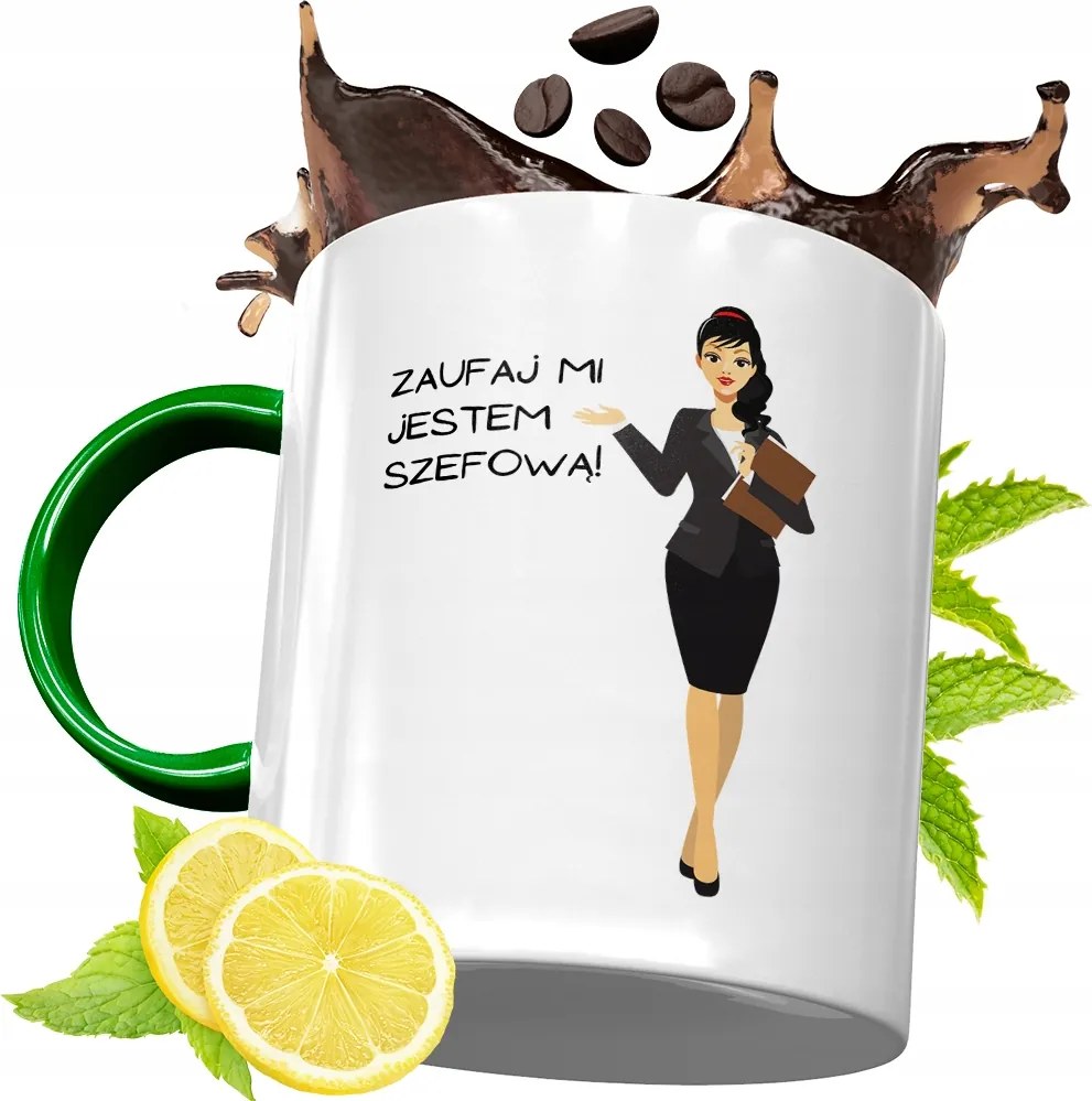 Zöld Bögre A Főnöknek Születésnapi Ajándék fényképes nyomtatással