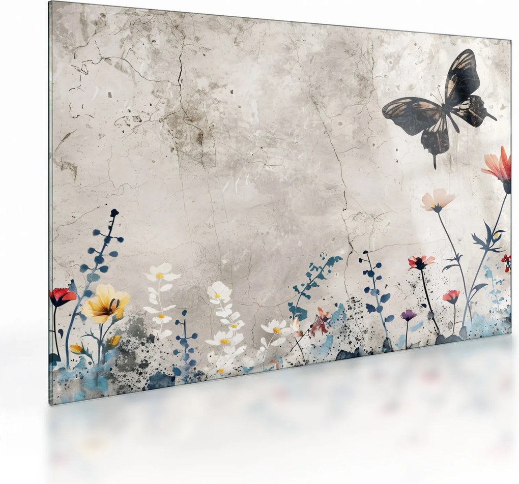 Üveg kép - Meadow betonban (70x50 cm)