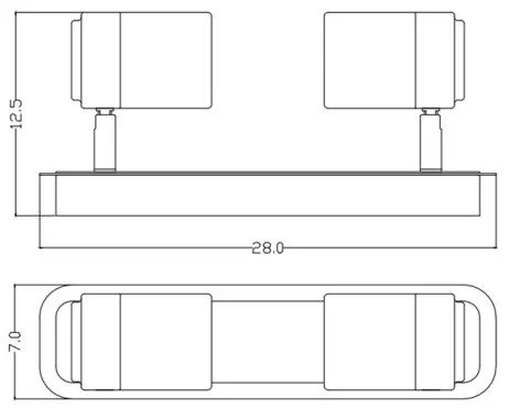 Lucide 26957/10/12 - LED Spotlámpa LENNERT 2xGU10/5W/230V matt króm