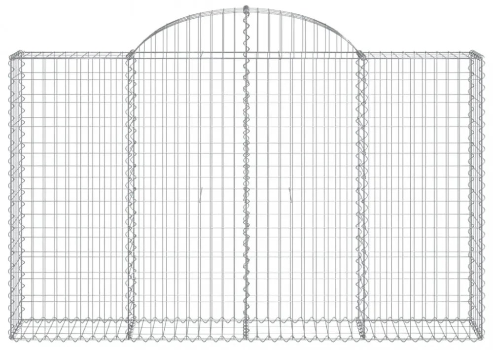 2 db íves horganyzott vas gabion kosár 200x30x120/140 cm