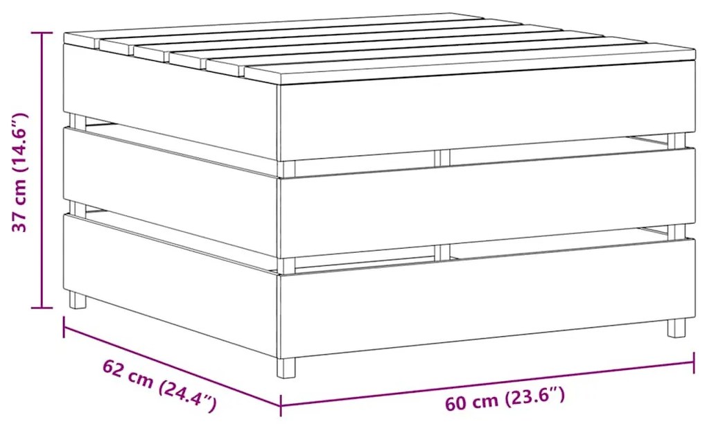 2 db impregnált fenyőfa kerti raklapasztal