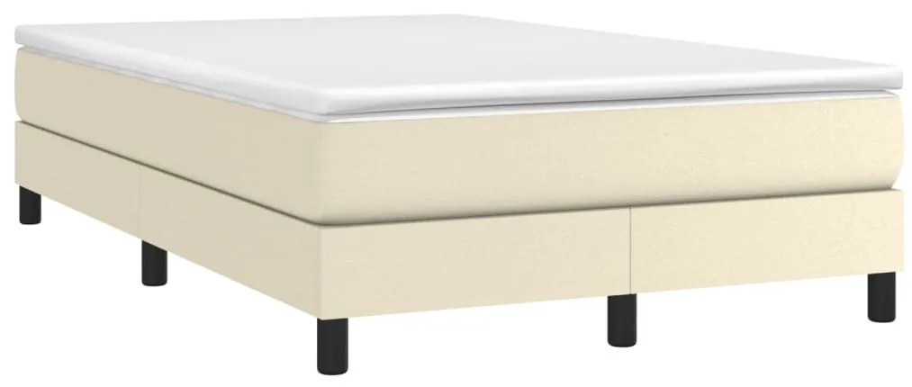 krémszínű műbőr rugós ágykeret 120 x 200 cm