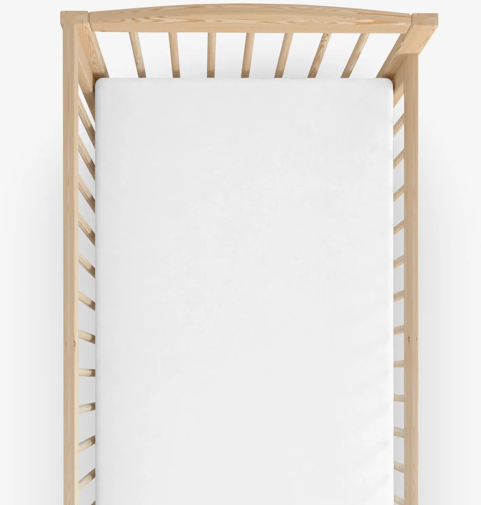Goldea nem áteresztő jersey lepedő kiságyba - fehér 60 x 120 cm
