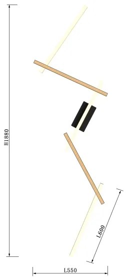 Wofi 7021-506- LED Dimmelhető fali lámpa RIMINI LED/57W/230V barna/fekete