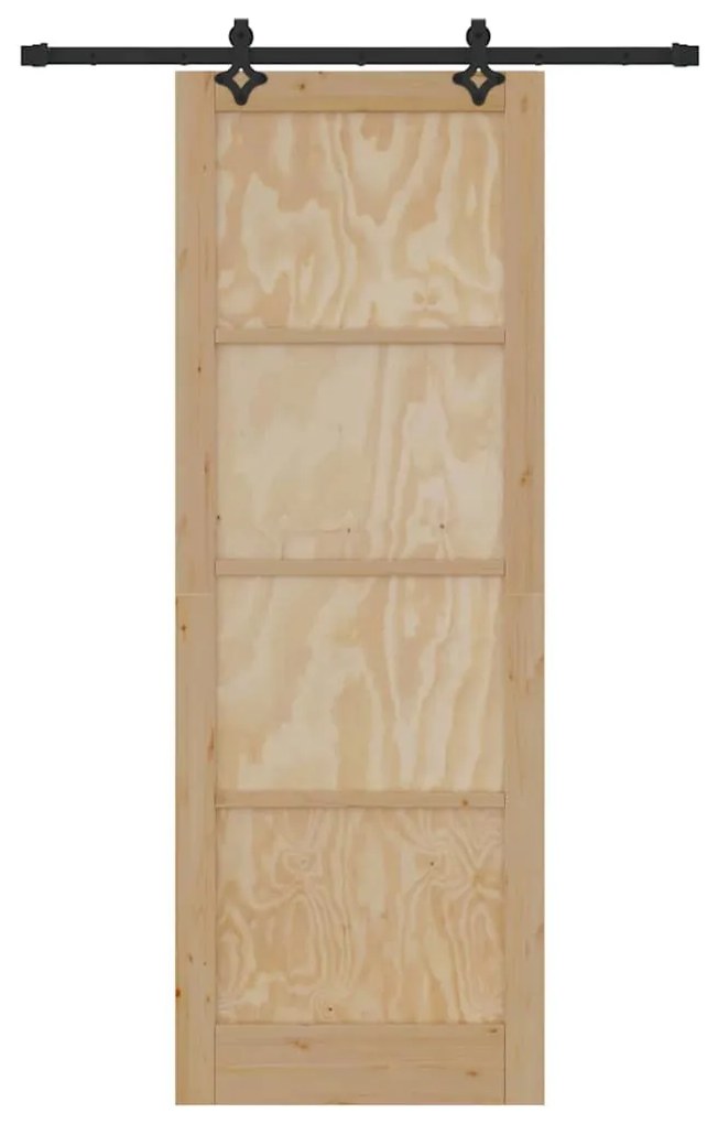 Csúszó Ajtó Készlet ORKDAL Természetes és fekete 83 x 232 cm