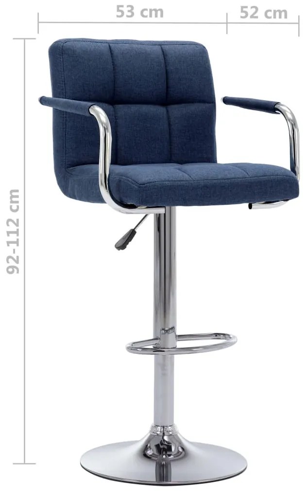 2 db kék szövet bárszék