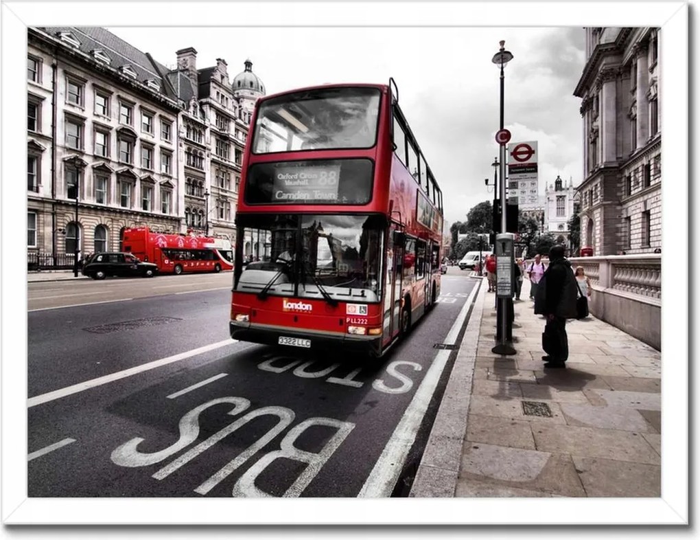 Poszterek keretben 40x30 Érdekes londoni busz