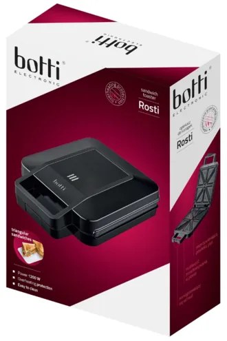 Botti Rosti szendvicssütő, fekete