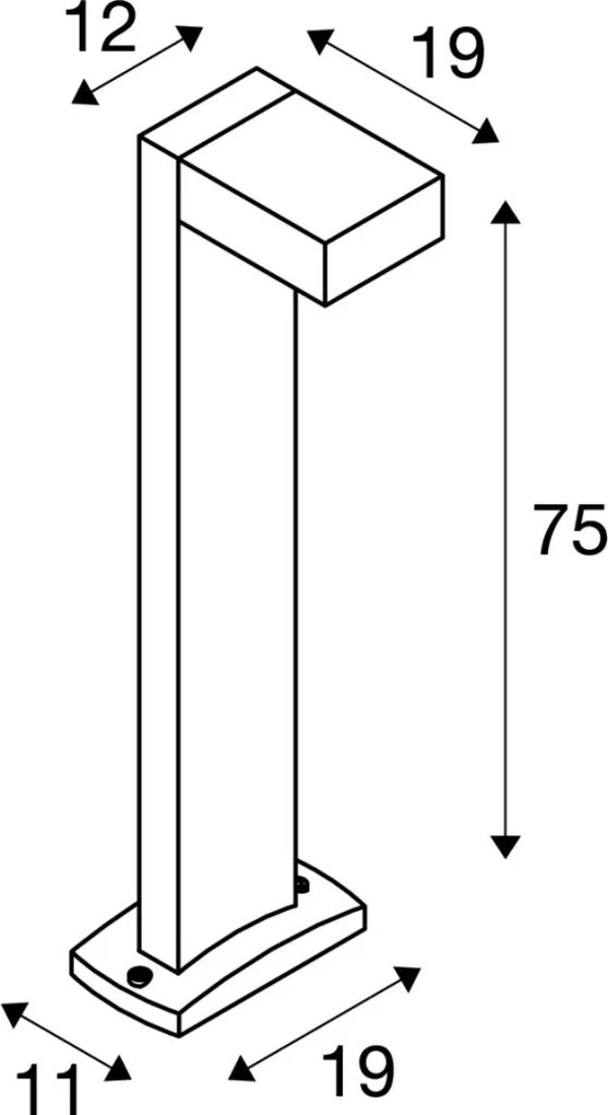 SLV 232295 QUADRASYL Modern Kültéri Állólámpa Antracit GX53 IP44