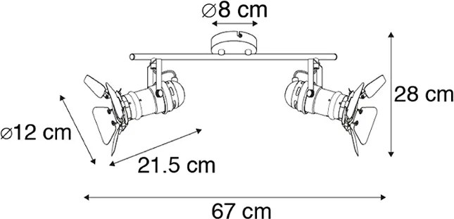 Okos spotlámpa fekete, WiFi GU10 2 lámpával és terelőlapokkal - Movie