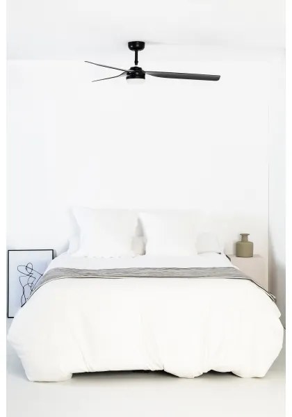 FARO 33815WT-21-LED Dimmelhető mennyezeti ventilátor PUNT M LED/18W/230V fekete átm. 132 cm WT + távirányító