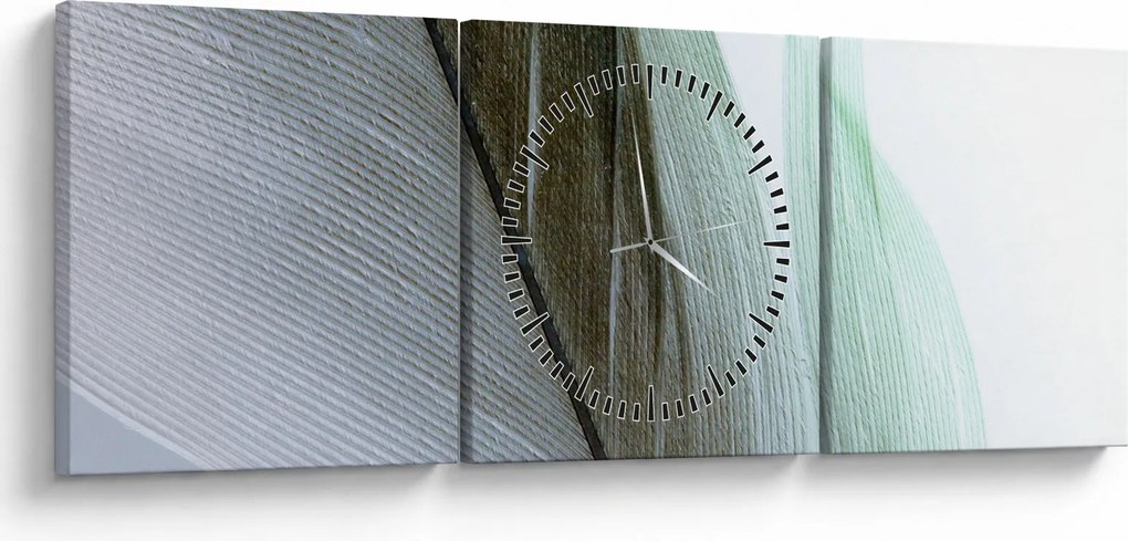 Kép - Tollak, makro (órával) (90x30 cm)