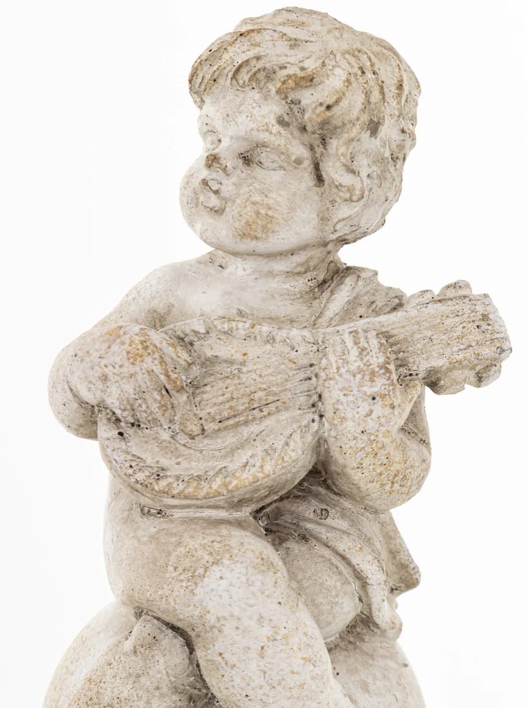 Dekoratív figura angyal Cement Szürke 19x7x7cm-2