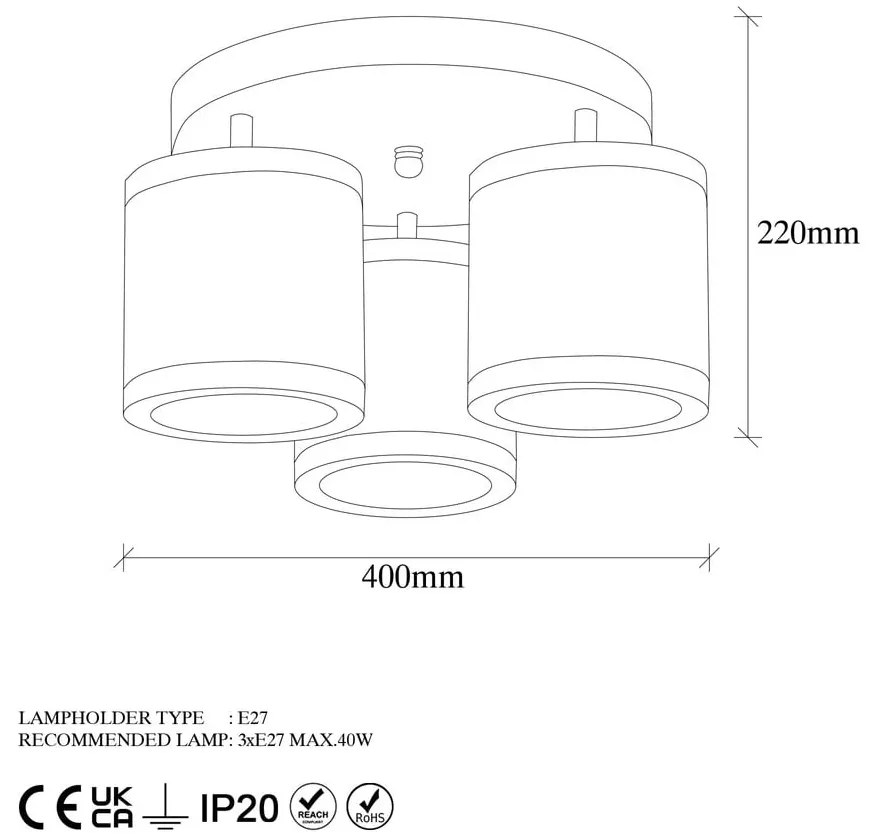 Bronzszínű mennyezeti lámpa Way – Opviq lights