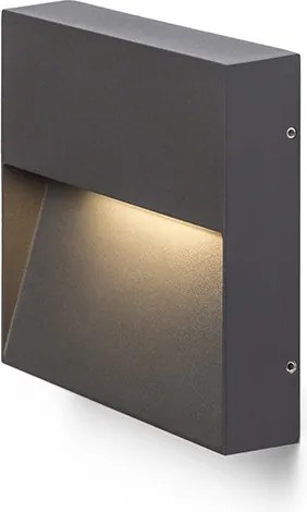RENDL AQILA SQ fali lámpa antracitszürke 230V LED 6W IP54 3000K