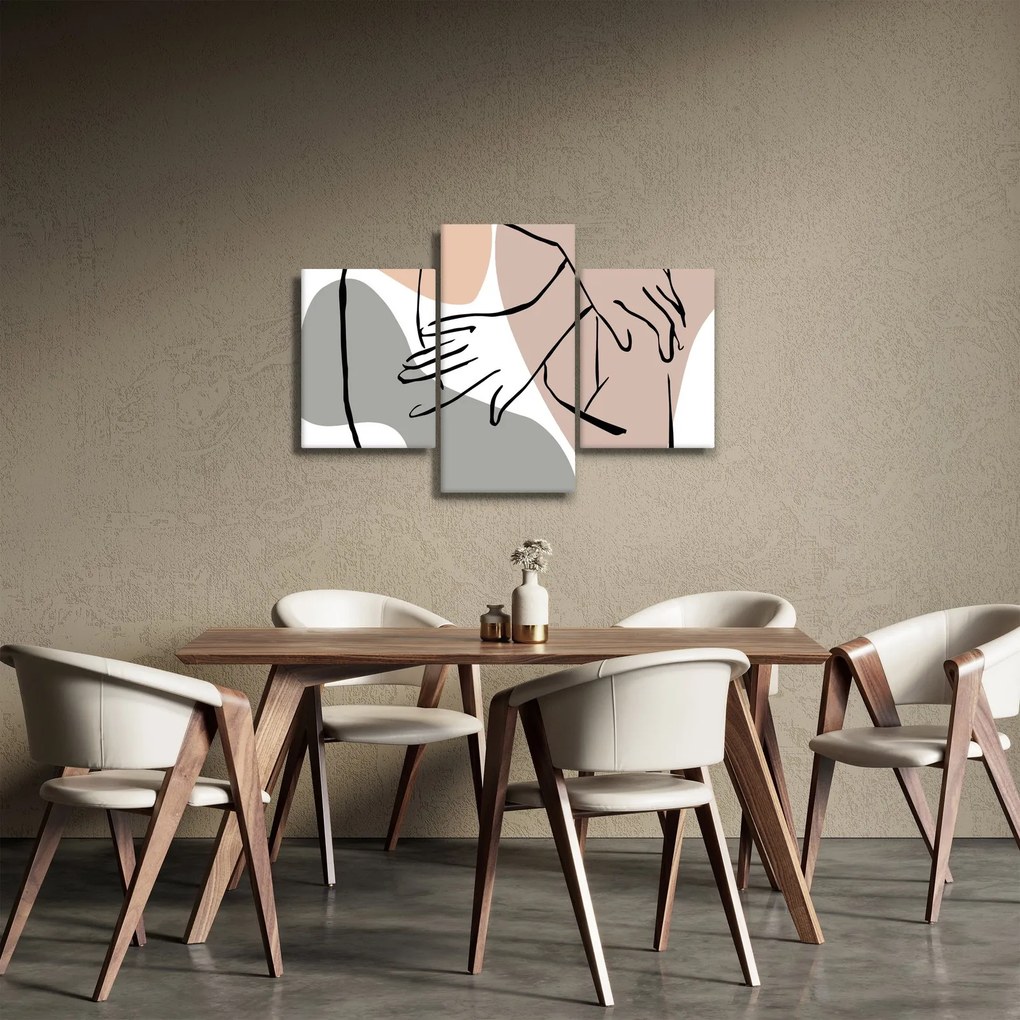Kép - Női test vonal művészet N⁰2 (90x60 cm)