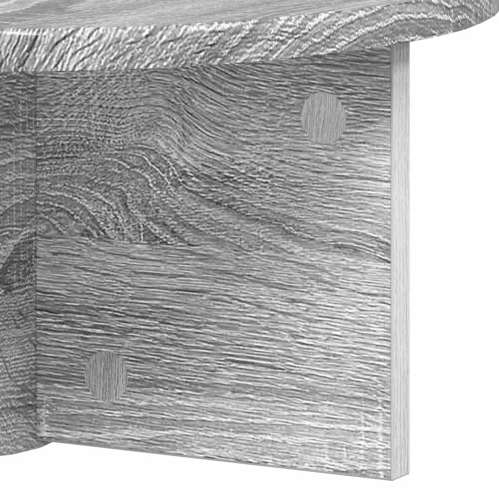 Falpolc 2 pcs Szürke Sonoma 38 x 19 x 19 cm Faanyag