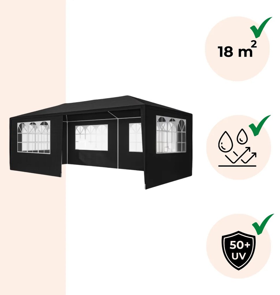 NEAPOL rendezvénysátor, 3x6m, antracit Jurhan