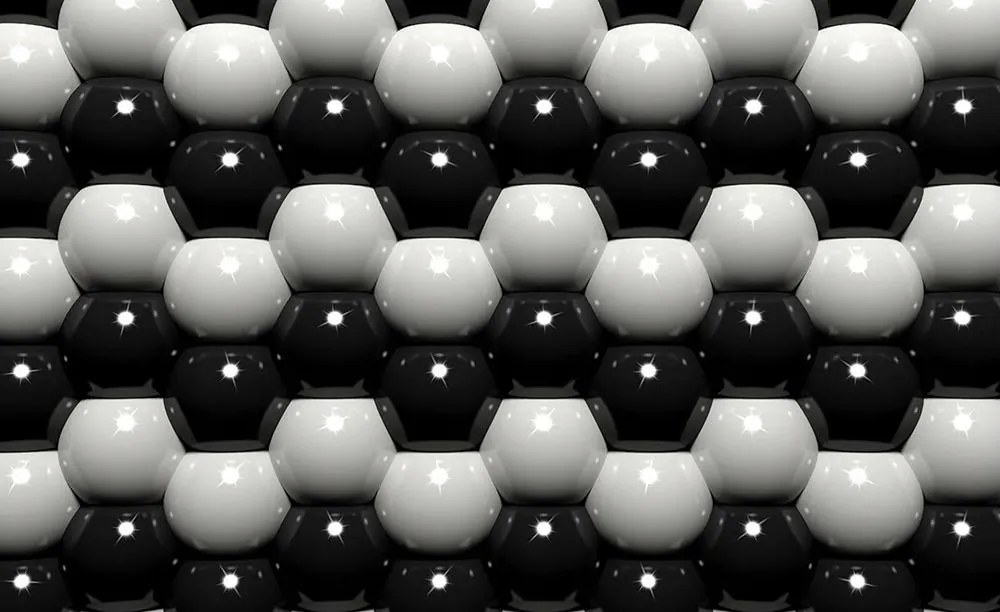 Fotótapéta fekete-fehér gömbök absztrakt Ragasztó Ajándék