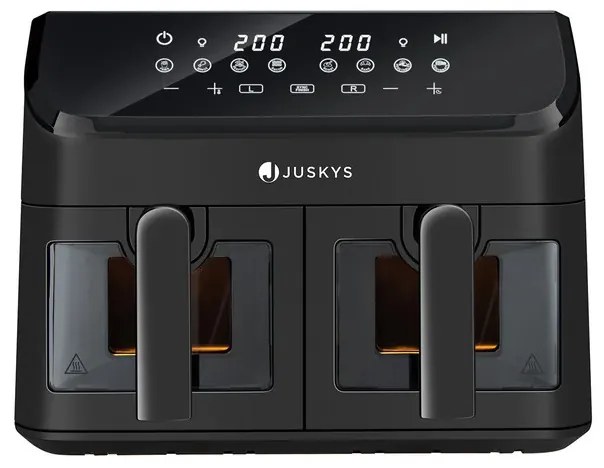 Juskys 9 L-es hőlégfritőz - fekete