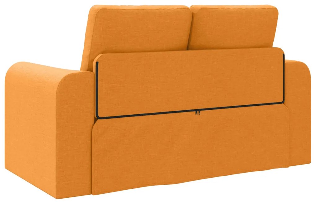 Padló Sofa Ágy 2 az 1-ben Sötét Sárga 148x71x83 cm Textil