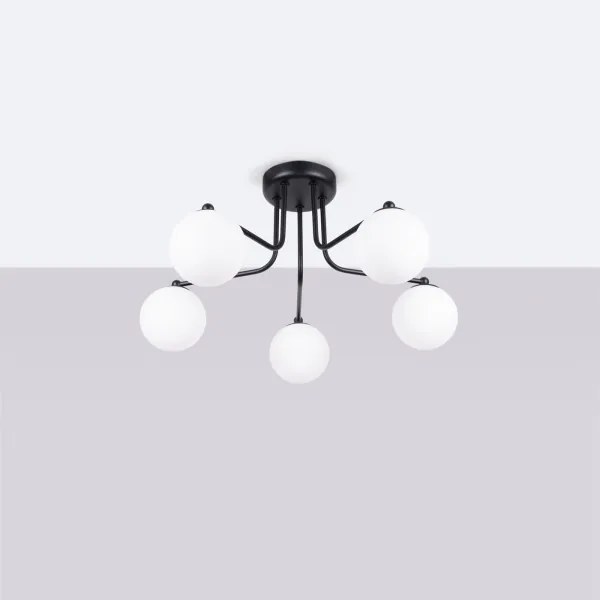 Sollux SL.1663 - Csillár rúdon ASTRAL 5xG9/8W/230V fekete