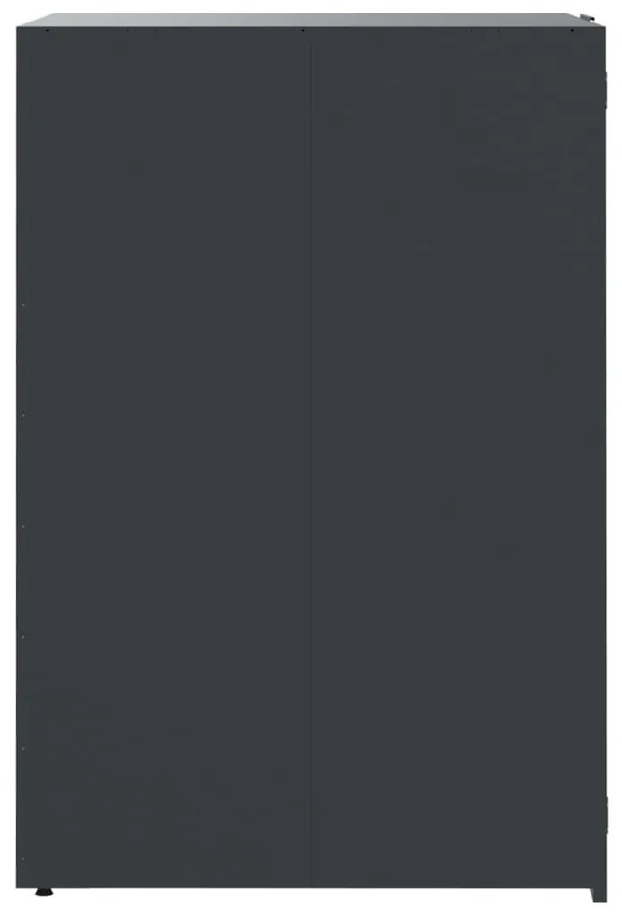 antracit acél kerekes tároló 5 szemeteskukához 345x79x117 cm