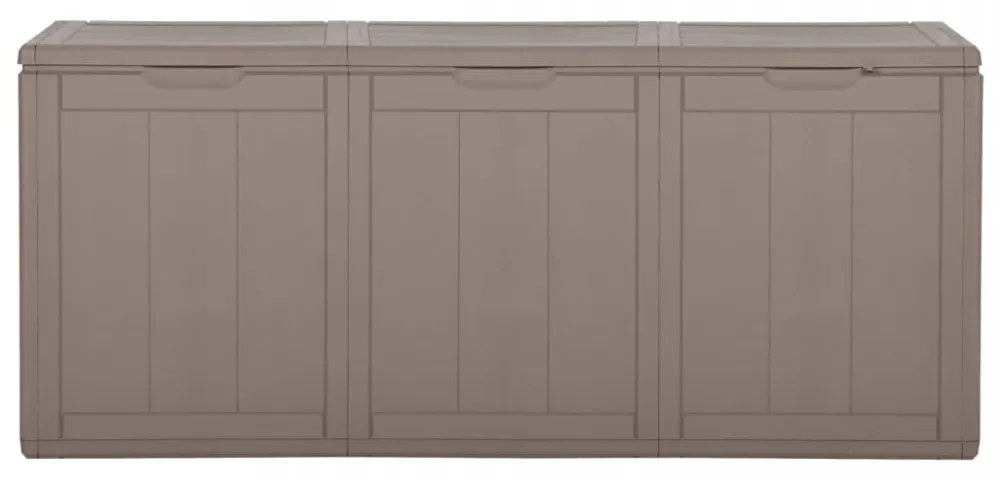 barna PP rattan kerti tárolóláda 270 L